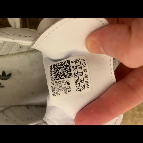 adidas Samba White Black Gum Sneakers - Picture 9 of 9